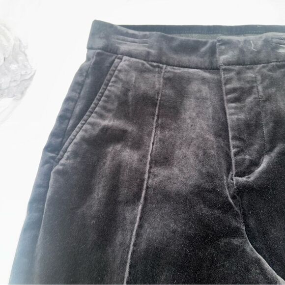 Women's Velvet High Rise Pintuck Pencil Ankle Pants - Picture 15 of 16